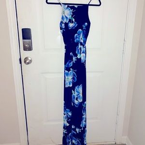 Gilli Collection- Long Blue Floral Dress- Size M